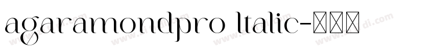 agaramondpro ltalic字体转换